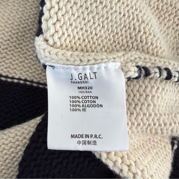 J. GALT 100% Cotton Navy/Cream Striped Knit - OS - Picture 4 of 4